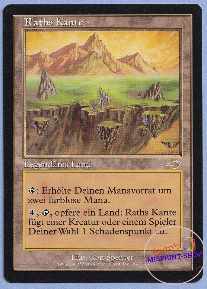 Rath's Edge German MTG MISPRINT. Gives you 2 colorless mana instead of 1 - Imagen 1 de 4
