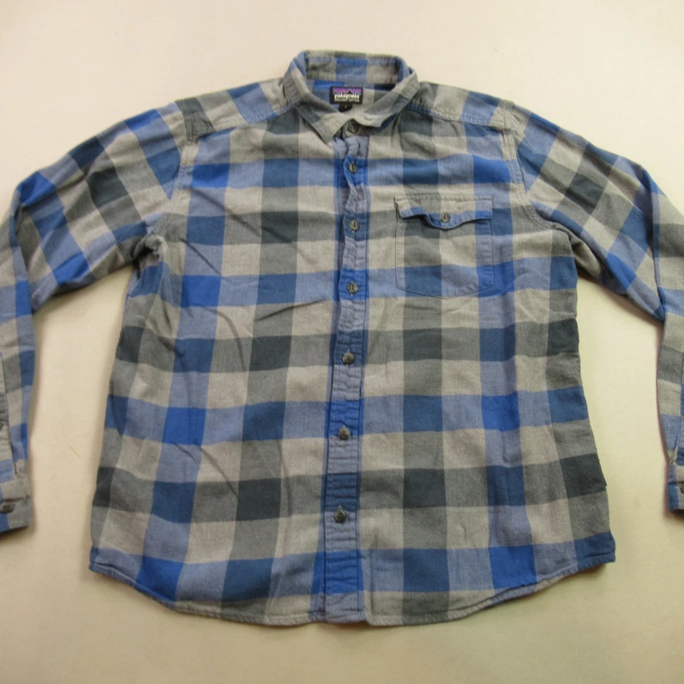 Patagonia Shirt Mens Medium Long Sleeve Button Front Pockets Checks Outdoors - Image 1 of 4