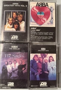 ABBA 4Cassette Lot. The Singles / Greatest Hits / Greatest Hits 2 /& I Love ABBA - Picture 1 of 7