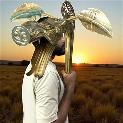 Brass Eagle Carnyx ~ Fully Playable Trumpet Tintignac - Deskford Working Carnyx - Image 1 of 4