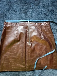 Two River Island Mock Croc Pu Skirts Size 16 - Picture 1 of 3