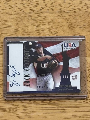 Zack Cozart Firmado 2007 EE. UU. Béisbol Firma Nacional Tinta Azul/275 #A-6 Como Nuevo Foto 1 de 4