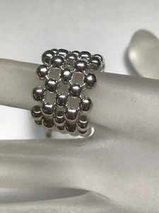 Sterling Silver Mirror Finish Ball Band Ring Sz 9 New - Picture 1 of 6