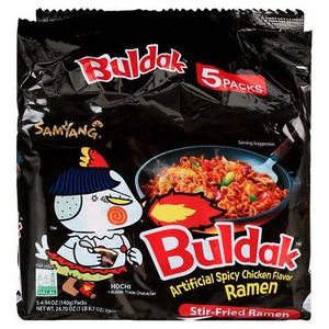 Samyang Spicy Hot Chicken Flavor Instant Ramen, 4.94 oz, 5 pack - Picture 1 of 5