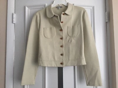 Emporio Armani Women’s Ivory Jacket Blazer Size 46/USA 12 - Image 1 of 4