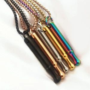 Quit Smoking Anxiety Stress Breathing Necklace Meditation Mindfulness Tool Gift - Picture 1 of 16