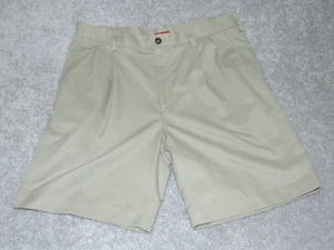 IZOD Golf Shorts Khaki Solid Size 36X9 Cotton Pockets - Picture 1 of 10
