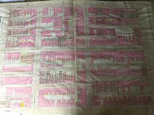 1908 PHILADELPHIA PA PINE-LOCUST STREET ST. PATRICK RC CHURCH & SCHOOL ATLAS MAP - Picture 1 of 3