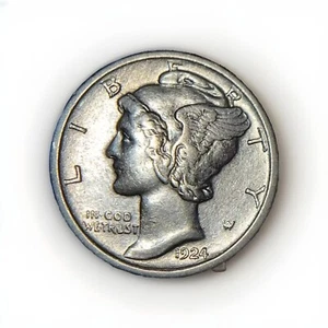 1924-D Mercury Dime Beautiful Condition Ungraded, Uncirculated - Picture 1 of 9