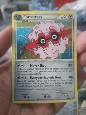 Pokemon Card HeartGold SoulSilver Undaunted Holo Rare Forretress 3/90 P4CK FRESH - Image 1 of 3