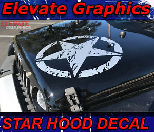 Fits Jeep Wrangler Star Hood Stripe 3M Decal Stickers Vinyl Graphics 2000-2023