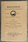 Bealoideas; The Journal of The Folklore of Ireland Society; 1962