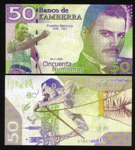 Kamberra, 50 Numismas, 2021, UNC - Freddie Mercury, 30th anniversary of death F - Picture 1 of 5