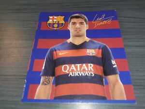 Luis Suarez Unsigned FC Barcelona autograph card