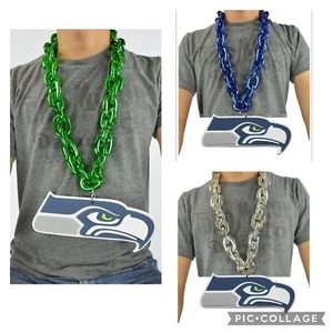 Cadena de ventilador imán de espuma SEATTLE SEAHAWKS NFL 3D verde azul o plateado - Imagen 1 de 10