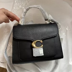NWT Coach Tabby Top Handle 20-Gold/Black - Picture 1 of 2
