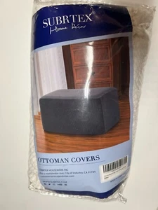 Subrtex Stretch Jacquard übergroße Fußhocker Aufbewahrung Ottomane Bezüge - weiß - Bild 1 von 4