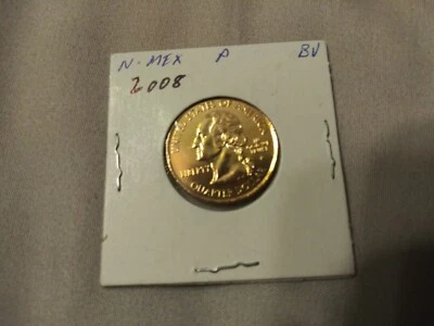 STATE QUARTER QUARTER NEW MEXICO P--GOLD PLATED--FREE SHIP-2008 - Image 1 of 4