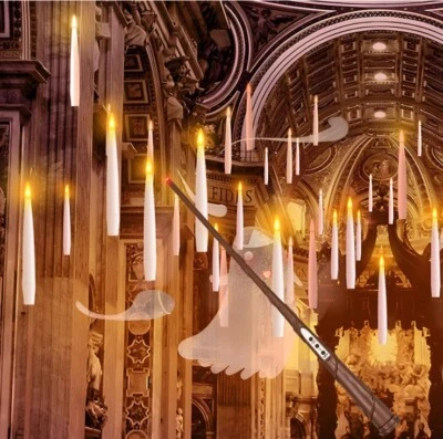 Floating Candles with Wand Remote, 20 Pcs Magic Halloween Decorations Flameless  - Image 1 of 4