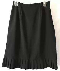Unbranded Women's Size 8 Black Ruffled Hem Skirt Unlined Back Zipper Part of Set - Picture 1 of 7