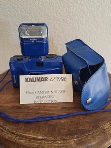 Kalimar LX-9 Teal 35mm Film Camera Point & Shoot w/ Kalimar 177 Flash with Bag - Picture 1 of 14