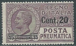 1924-25 REGNO POSTA PNEUMATICA SOPRASTAMPATO 20 SU 15 CENT MNH ** - P19-3 - Bild 1 von 1