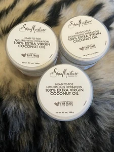 3 Ct Shea Moisture 3.2 Oz Head To Toe Nourish Hydration 100% Virgin Coconut Oil - Picture 1 of 2