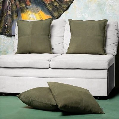 Зеленая замшевая коробка из овечьей кожи замшевая подушка чехол классический стиль домашний декор - Изображение 1 из 4