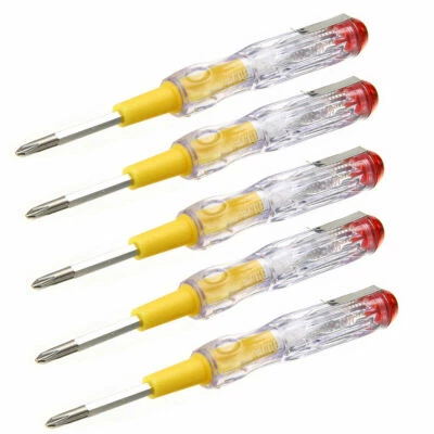 5x Stromprüfer 100-500V 135mm Phasenprüfer Spannungsprüfer Schraubendreher set - Bild 1 von 4