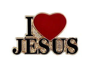 Religious Christian Love God I Love Jesus Lapel Pin - Picture 1 of 1