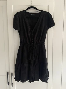 Jay Jays Black Dress Size 8 Ladies Short Black Frill Dress Women’s Summer Dress - Picture 1 of 5