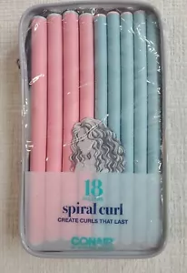 Conair SPIRAL CURL Flexible Hair Rollers 18 Rollers Small and Medium - Picture 1 of 4