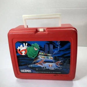 Vintage 1989 Ghostbusters II rote Kunststoff Brotdose ohne Thermoskanne - Bild 1 von 8