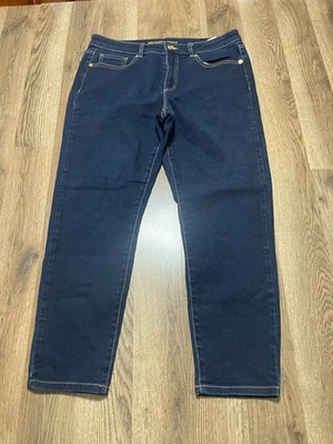Pantalones de mezclilla Michael Kors, para mujer talla 12, azul, denim, pierna recta, bolsillos Foto 1 de 4