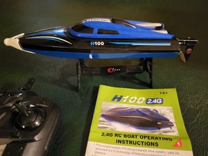 H100 2.4G Remote Control Racking Boat TKKJ Blue Sport Fun for Anyone 14+ - Picture 1 of 4