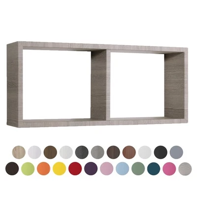 MENSOLA DA PARETE 2 SCOMPARTI VARI COLORI 70X30 CM MOD. MORGANA - Immagine 1 di 4