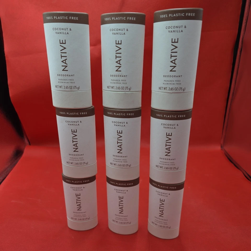 5 Count Native Whole Body Deodorant Stick Aluminum Coconut & Vanilla