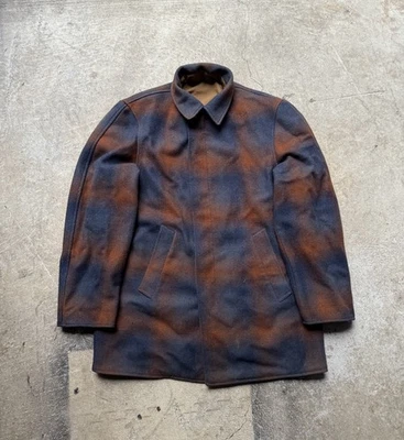 Chaqueta Pendleton De Colección Para Hombre Mediana Garra Cremallera Reversible Abrigo de Lana Hecho en EE. UU. AÑOS 70 Foto 1 de 4