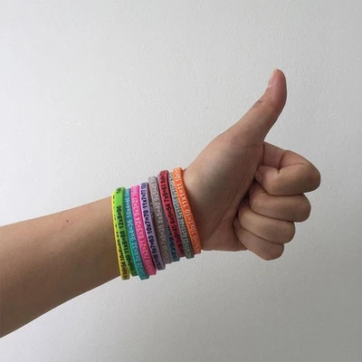 12Pcs/Set Multiplication Tables Silicone Bracelet Learn New Math V3U0 - Image 1 of 4