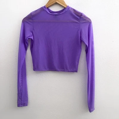 Top TRIANGL Malla Manga Larga Púrpura Talla Pequeña Foto 1 de 4