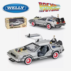 Máquina del tiempo DeLorean Diecast WELLY 22444 Regreso al futuro III 1:24 - Imagen 1 de 5