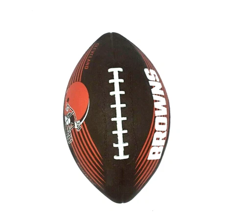 CLEVELAND BROWNS YOUTH SIZE 2-TONE RUBBER FOOTBALL BY RAWLINGS FREE SHIPPING Cover