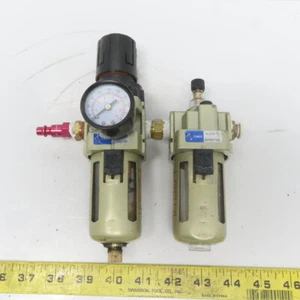 Tomos AW3000-03 & AL3000-03 3/8" NPT Pneumatic Filter Regulator Lubricator Assy - Picture 1 of 8