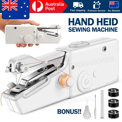 Mini Cordless Sewing Machine Portable Handheld Hand Held Stiching Home Clothes A - image 1 of 4