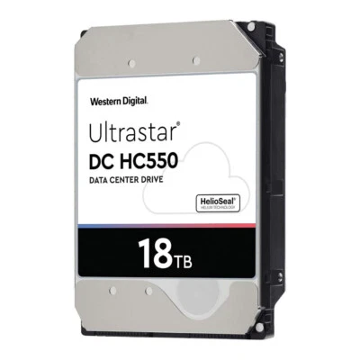 WD Ultrastar DC HC550 18TB HDD 3.5" SATA Internal Hard Drive WUH721818ALE6L4