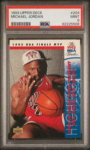 Michael Jordan Chicago Bulls 1993 Upper Deck Third Straight NBA Finals MVP PSA 9 - Picture 1 of 2