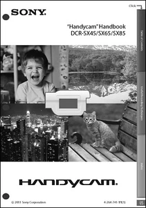 Sony DCR-SX45 DCR-SX65 DCR-SX85 Camcorder Operating Guide  Manual - Picture 1 of 1