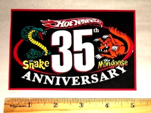 Hot Wheels SNAKE AND MONGOOSE 35th Anniversary Sticker Don Prudhomme Tom McEwen - Picture 1 of 2