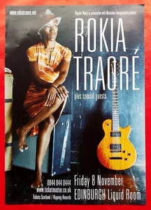 ROKIA TRAORE ORIGINAL GIG POSTER EDINBURGH LIQUID ROOMS 2013 41.3 cm x 30 cm - Picture 1 of 4