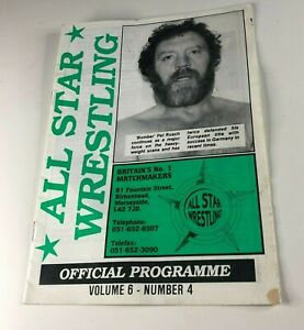 Vintage All Star Wrestling Official Programme Volume 6 No4 Bomber Pat Roach 